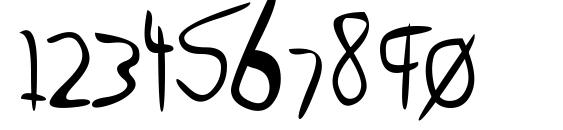 Sloppy Jane Font, Number Fonts