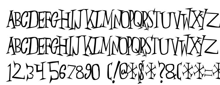 glyphs Slumberparty font, сharacters Slumberparty font, symbols Slumberparty font, character map Slumberparty font, preview Slumberparty font, abc Slumberparty font, Slumberparty font
