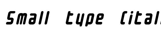 Small type (italic) font, free Small type (italic) font, preview Small type (italic) font