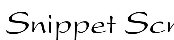 Snippet Script SSi font, free Snippet Script SSi font, preview Snippet Script SSi font