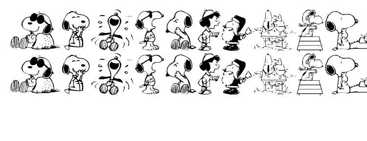 glyphs Snoopy Dings font, сharacters Snoopy Dings font, symbols Snoopy Dings font, character map Snoopy Dings font, preview Snoopy Dings font, abc Snoopy Dings font, Snoopy Dings font