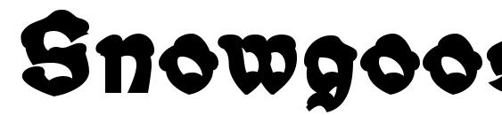 Snowgoose Back font, free Snowgoose Back font, preview Snowgoose Back font