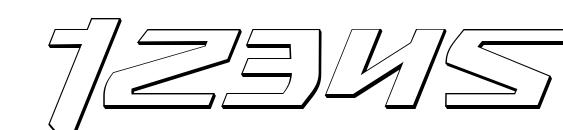 Snubfighter 3D Italic Font, Number Fonts