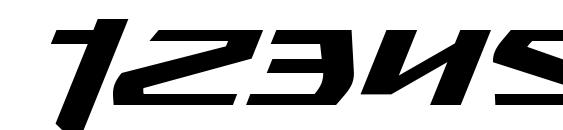 Snubfighter Expanded Italic Font, Number Fonts