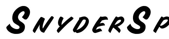 SnyderSpeed Normal font, free SnyderSpeed Normal font, preview SnyderSpeed Normal font
