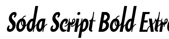 Soda Script Bold Extras font, free Soda Script Bold Extras font, preview Soda Script Bold Extras font