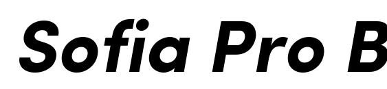 Sofia Pro Bold Italic Font