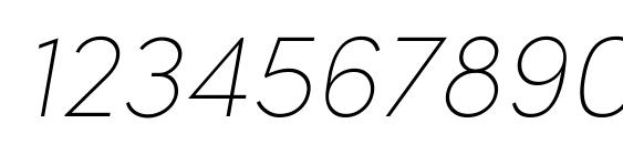 Sofia Pro UltraLight Italic Font, Number Fonts