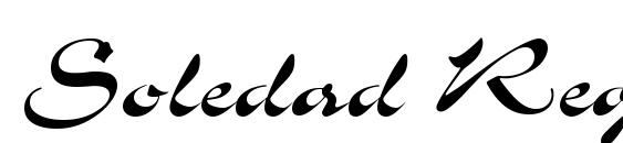 Soledad Regular font, free Soledad Regular font, preview Soledad Regular font