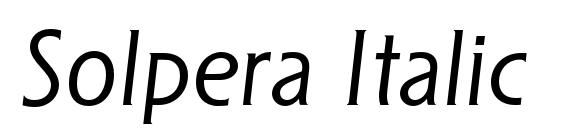Шрифт Solpera Italic