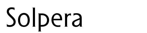 Шрифт Solpera