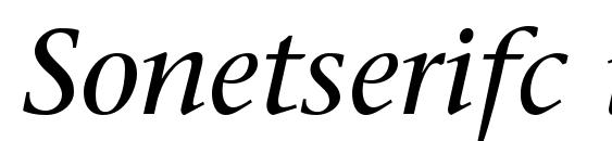 шрифт Sonetserifc italic, бесплатный шрифт Sonetserifc italic, предварительный просмотр шрифта Sonetserifc italic