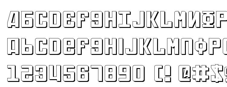 glyphs Soviet Expanded 3D font, сharacters Soviet Expanded 3D font, symbols Soviet Expanded 3D font, character map Soviet Expanded 3D font, preview Soviet Expanded 3D font, abc Soviet Expanded 3D font, Soviet Expanded 3D font