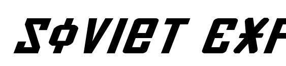 шрифт Soviet Expanded Italic, бесплатный шрифт Soviet Expanded Italic, предварительный просмотр шрифта Soviet Expanded Italic