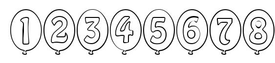 SP Ballon Bold DB Font, Number Fonts