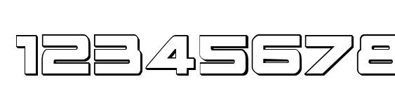 Space Ranger 3D Regular Font, Number Fonts