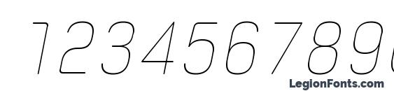 Spoon Hairline Italic Font, Number Fonts