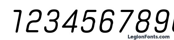 Spoon Regular Italic Font, Number Fonts