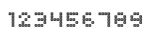 Squarodynamic 07 Font, Number Fonts