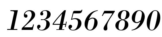 ST Bodoni Italic Font, Number Fonts