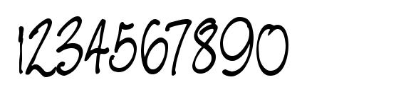 ST Cursive Hand Font, Number Fonts
