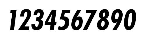 ST Function Bold Condensed Italic Font, Number Fonts