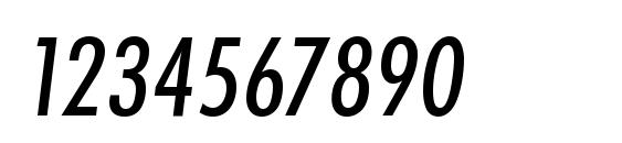 ST Function Condensed Italic Font, Number Fonts