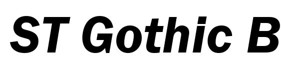 шрифт ST Gothic Bold Italic, бесплатный шрифт ST Gothic Bold Italic, предварительный просмотр шрифта ST Gothic Bold Italic