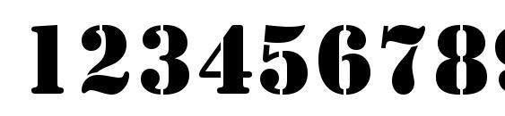 ST Stencil Font, Number Fonts