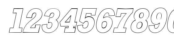 StaffordOutline Italic Font, Number Fonts