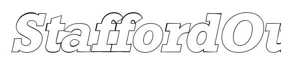 шрифт StaffordOutline Italic, бесплатный шрифт StaffordOutline Italic, предварительный просмотр шрифта StaffordOutline Italic