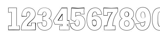 StaffordOutline Regular Font, Number Fonts