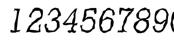 StaffordRandom Light Italic Font, Number Fonts