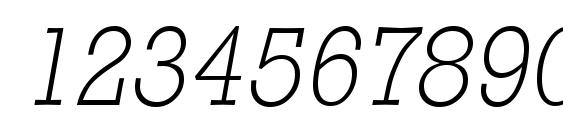 StaffordSerial Xlight Italic Font, Number Fonts