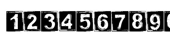 Stamped dsg Font, Number Fonts