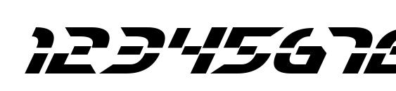 Starfighter Beta Bold Italic Font, Number Fonts