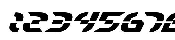 Starfighter Bold Italic Font, Number Fonts