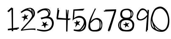 Starry Night Font, Number Fonts