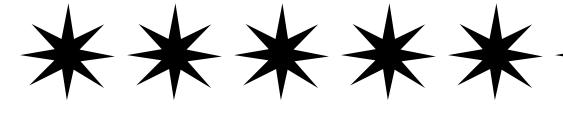 Stars1 Font, Number Fonts