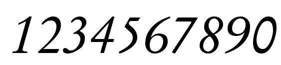 Stempel Garamond LT Italic Font, Number Fonts