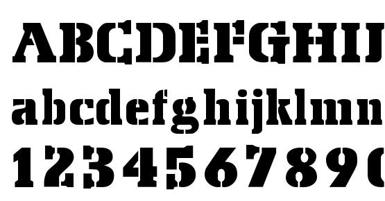 Stencil Export Font Download Free / LegionFonts