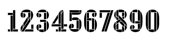 Stencil four Font, Number Fonts