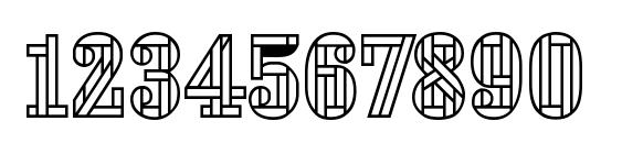 Stencil fourreversed Font, Number Fonts