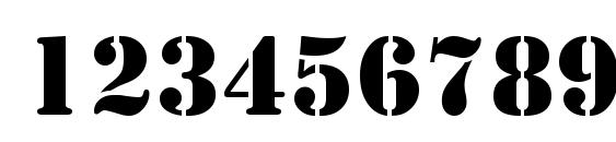 Stencil Regular DB Font, Number Fonts