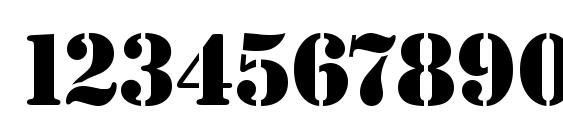 Stencil Regular Font, Number Fonts