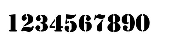 Stencil Thin Font, Number Fonts