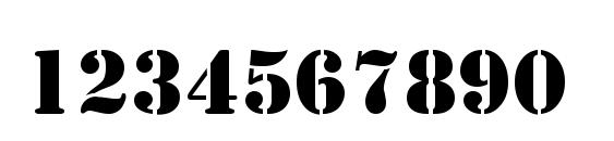 Stencil Font, Number Fonts