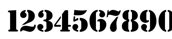 StencilD Font, Number Fonts