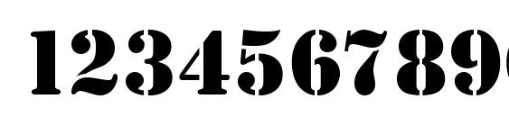 StencilDEE Font, Number Fonts