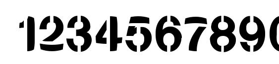 Stencilia bold Font, Number Fonts